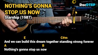 Nothings Gonna Stop Us Now  Starships 1987 Easy Guitar Chords Tutorial with Lyrics [upl. by Chrisy860]