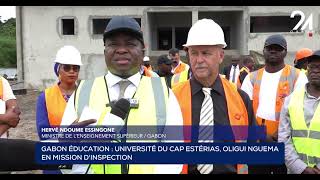 Visite du chantier de la future Université Polytechnique Polyvalente de Libreville Nord [upl. by Nor]