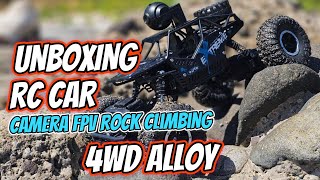 UNBOXING MOBIL RC CAMERA FPV ROCK CLIMBING 4 WD [upl. by Maire]