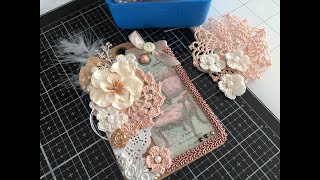 SCRAP TAG Graphic45 Shabby Napperons Fleurs au Crochet [upl. by Atiek652]