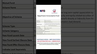 Bajaj Finserv Consumption Fund New Fund Offer  NFO [upl. by Thorn953]