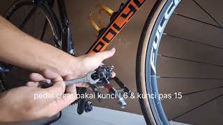 Mengganti Pedal Flat Dengan Pedal Cleat MTB Shimano PD M505 [upl. by Granville]