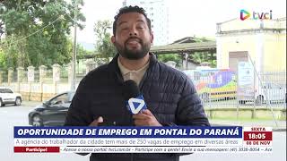 OPORTUNIDADE DE EMPREGO EM PONTAL DO PARANÁ [upl. by Bodkin]