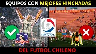 Los EQUIPOS con MEJORES HINCHADAS del FUTBOL CHILENO [upl. by Natan]