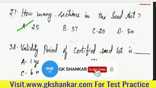 TNPSC AO Test 02  Seed Technology  DLA Plus 01  SHARMILA PONNRAM  GK SHANKAR [upl. by Elylrac]