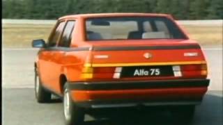 ALFA 75 tested by Riccardo Patrese amp Eddie Cheever in Balocco Test Track [upl. by Cathleen]