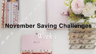 Saving Challenges  Investments  November Week 1 [upl. by Teragramyram]