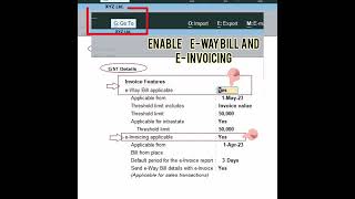 enable Eway Bill in tally primetallytutorialtallyprimetipsandtricks check description box [upl. by Munniks]