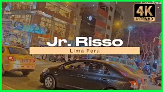 Exploring Risso  Night Walk Tour 4K UHD 2024 Lima Perú [upl. by Aran]