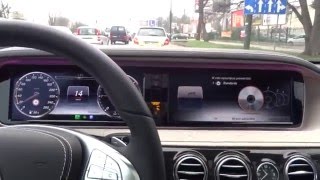 2015 MercedesBenz SClass W222 Distronic Plus Adaptive Cruise Control Test Aktywnego Tempomatu [upl. by Atiuqrahs]