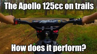 The Apollo 125cc Dirt Bike on trails  How Does It Perform [upl. by Haroppiz]