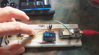 World time clock display values on OLED using NTP server controlled by ESP32 [upl. by Wojcik]