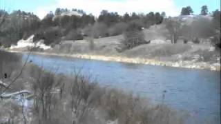 Ice Jam on the Niobrara River [upl. by Cirdla]