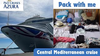 MEDITERRANEAN FLY CRUISE 🚢 PACK WITH ME  PampO Cruises Azura  September 2024 [upl. by Alat]