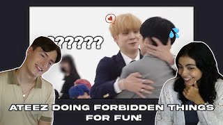 ATEEZ doing forbidden things for fun  Couple react to ATEEZ  Reacting to hilarious ATEEZ moments [upl. by Patt287]