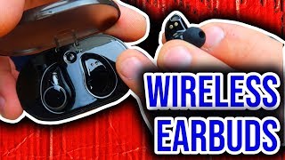 Wireless Bluetooth Earbuds UROK TWSI7 Review Waterproof [upl. by Ahsetan68]