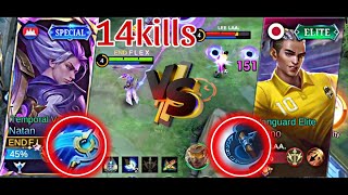 Natan 14 kills 🔥 solo gameplay  Natan vs Bruno  Natan new best build 2024  Natan gameplay  MLBB [upl. by Nollahs591]