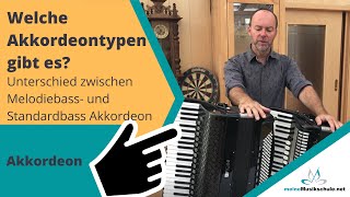 Welche Akkordeontypen gibt es  Unterschied zwischen Melodiebass und Standardbass Akkordeon [upl. by Remot998]