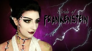 Bride of Frankenstein Makeup Tutorial  Halloween 2018  Madalyn Cline [upl. by Maharg925]