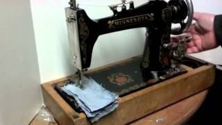 Serviced Antique Minnesota Model K Treadle Sewing Machine 20150K [upl. by Liagiba]