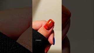 tortoiseshell pattern 🐢 fallnails autumn easynailart [upl. by Twitt]