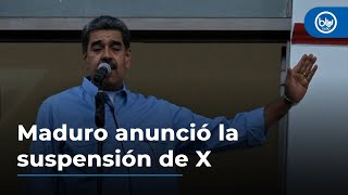 En medio de cientos de denuncias de represión Maduro anunció la suspensión de X durante 10 días [upl. by Kant93]