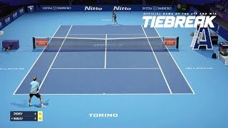 TIEBREAK  Alexander Zverev Vs Andrey Rublev I Nitto ATP Finals I Expert Difficulty PS5 [upl. by Yelrac160]