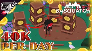 Earn 40K Coins Per Day in Sneaky Sasquatch  EASY GUIDE [upl. by Eannyl759]