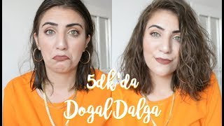 5DKDA KOLAY VE HIZLI DOĞAL DALGALAR  Kısa Saç Modelleri [upl. by Danforth485]