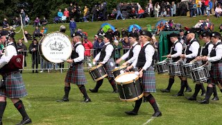 Pitlochry amp Blair Atholl Pipe Band compete in 3A at 2024 British Pipe Band Championships at Forres [upl. by Adnalue725]