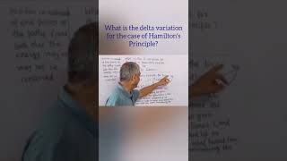 What is the delta variation for the case of Hamiltons principle [upl. by Kimbell]