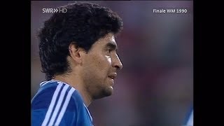 Diego Maradona vs Germany♕Individual Highlights♕World Cup 1990 [upl. by Drucill]