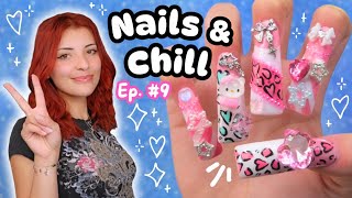 ‧₊˚ 🎀 Nails amp Chill Episode 9 🍒 XXL Y2K McBLING ACRYLIC DUCK NAILS 🌺˚₊‧ [upl. by Ecad]