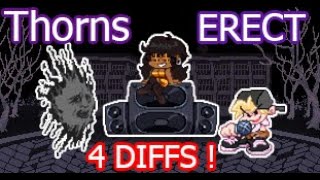 FNF  Thorns ERECT Remix 4 DIFFS Normal Hard Insane Expert [upl. by Norda980]