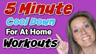 5 Minute COOL DOWN for At Home Workouts  fitness [upl. by Aneloj]