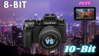 FUJIFILM XS10  8 BIT VS 10 BIT  WITH TEST FOOTAGE [upl. by Alamac]