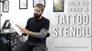 HOW TO MAKE A TATTOO STENCIL  NA TATTOO STUDIO  DELHI TATTOO TRAINING  STENCIL PRINTER [upl. by Oiligriv388]