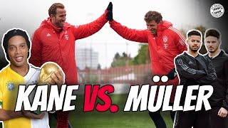 Kane vs Müller  Copy the Penalty Challenge ft Ronaldinho Dennis Schröder Del Piero amp more [upl. by Hedva339]