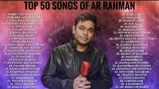 AR Rahman Tamil Songs Top50  AR Rahman Hits by Prathik Prakash [upl. by Ykroc]