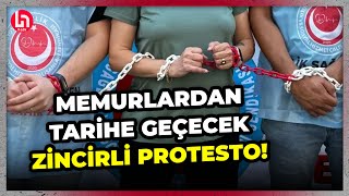 Memurlardan yetersiz maaş zamları için gündeme bomba gibi düşecek zincirli protesto [upl. by Payton]