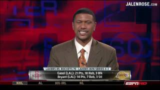 Lakers vs Rockets Game 7 51709  2009 NBA Playoffs  Jalen Rose on ESPN [upl. by Ecinahc560]