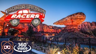 5k 360 DCA Radiator Springs Racers  Cars Dark Ride  Full 360 POV [upl. by Dyun]