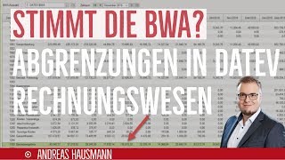 Stimmt die BWA Abgrenzung in DATEV Rechnungswesen [upl. by Dove270]