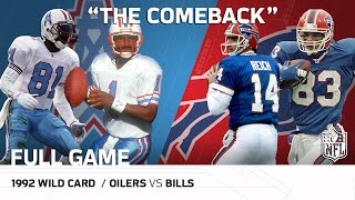 1992 AFC Wild Card Houston Oilers vs Buffalo Bills  quotThe Comebackquot  NFL Full Game [upl. by Dix381]