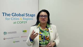 At COP29 ICLEI Vice President Marjorie Kauffmann comments on Brazils NDCs 30 [upl. by Ahcsropal]