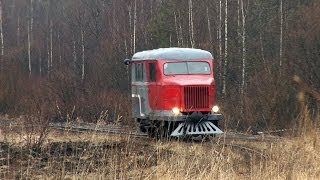 PD1353 narrow gauge draisine Tyosovo peat narrow gauge railway [upl. by Wiener]