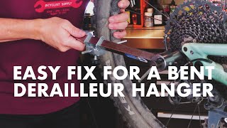 Straighten A Rear Derailleur Hanger  Workstand Wednesday [upl. by Zischke]