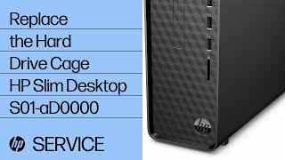 Replace the Hard Drive Cage  HP Slim Desktop S01aD0000  HP [upl. by Aelahs]