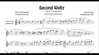 Second Waltz Sheet Music for Tenor Sax and Soprano Saxophone by Shostakovich [upl. by Aruasor]