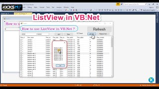 VBNet  ListView Step By Step [upl. by Vokaay]